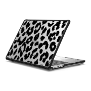MacBook Pro 14-inch (M1 - M4) Impact Case Black White Leopard Print