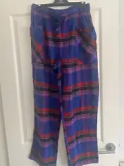 Peter Alexander Ladies Flannelette Pyjama Pants Purple Check Large