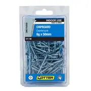 OTTER 100 Pack 8g x 50mm Zinc Chipboard Screw CHEZ08503
