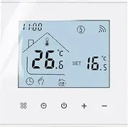 [MincoHome] Smart Thermostat Save Energy WiFi Digital Room Underfloor Heating Temperature Controller Compatible Amazon Alexa, Google Assistant (White For Gas Boiler/Water Heating) (M4)