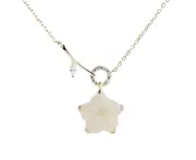 N02 Geometric Shape Silver Necklace Shiny Pendant Clavicle Neck Jewelry for Girls Women Decorative Party Wedding