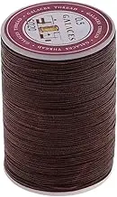 AMLESO Durable Waxed Thread 0.5mm 130meters Polyester Cord Sewing Stitching Leather Craft Bracelet - Dark Brown, 0.5mm