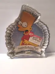 1990 Bart Simpson Wilton Character Metal Cake Pan w/Insert Directions 14" X 12"