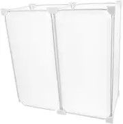 NOLITOY Freezer Organizer Bins for Meat Fridge Shelves Refrigerator Chest Freezer Basket for Kitchen Freezer Shelf Deep Freezer Organizer Bins Shelf Organizer Freezer Dividers White Steel