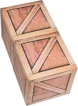 IMIKEYA 2pcs Faux Wooden Crate Paper Boxes for Western Cowboy Party Decorations Realistic Farmhouse Decor for Table Centerpieces Event Styling