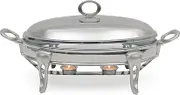 Galashield Chafing Dishes Buffet Food Warmer with Lid Stainless Steel and Oven Safe Glass Warming Tray Dish (3-Quart)