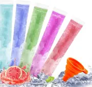 100 Pcs Disposable Ice Popsicle Mold Bags BPA Free Freezer Tubes Ice Candy Pops