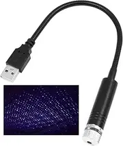 Set of 2 NUZAMAS Violet Blue Star Projector Night Light USB Car Roof Lights, Romantic Interior Car Lights Plug and Party Play AUTO Vehicle Truck RV Boat Caravans Lights Kit TV Home Decoration