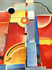 Art Mural Ceramic Backsplash Bath Abstract Tile #674