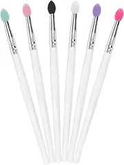 minkissy Professional Makeup Brush Set 6pcs Big Sequined Eye Shadow Brush Silicone Material Easy to Clean for Home Use and Beauty Salons