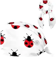 [YTYVAGT] Scrub Caps Women,Scrub Hats Suitable for Women,Cute Cartoon Red Animal