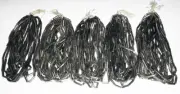 Silver Metallic Bugle 18 Strings 3 BPI Vintage Antique Hank Czech Glass Beads
