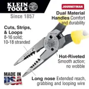 KLEIN TOOLS All-Purpose Needle Nose Electricians pliers J206-8C