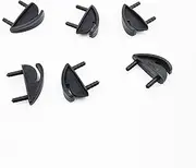 6PCS RC Airplane Nylon Fixed Wing Tip Protector Protecting Corner for RC Plane Helicopter DIY Model Aircraft Fixed Wing Parts (Black)