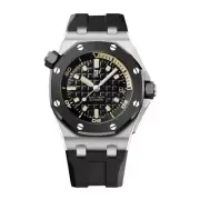 Audemars Piguet Royal Oak Offshore Watch 42MM Black Index Hour Markers Dial W...
