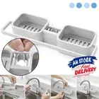 Kitchen Faucet Holder Soap Sponges Caddy Organizer Storage Rack Sink Basket