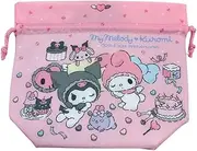 My Melody & Kuromi Cold Retention Folding Drawstring Lunch Bag Cooler Bag Lunch Bag Lunch Box Drawstring Bag Lunch Tote Lightweight Compact Plastic Bag Cooler Tote Bag Convenience Store Bag Simple
