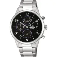 在飛比找Yahoo奇摩購物中心優惠-ALBA Prestige 街頭酷流行計時腕錶 迎春好禮-黑