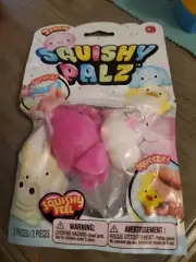 Squishy Palz Stress Ball Anxiety Sensory Fidget Pals Toys New White & Pink