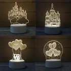 Usb Powered Sky Castle Heart Balloon Night Light 100000 Hours Lifespan Creative