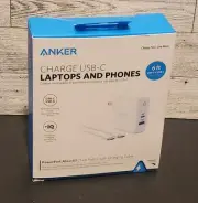 Anker- 60W PowerPort Atom 3 PD USB-C PD w/ USB-C to C Cable 6ft - White -