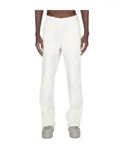 Pleated zipper casual pants XL White