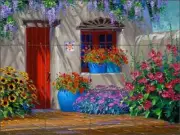 Floral Tile Backsplash Mikki Senkarik Landscape Art Ceramic Mural MSA136