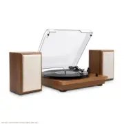 Victrola Kingfield Bluetooth Record Player Shelf System w/Bookshelf Speakers U19