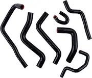 Silicone Coolant Hose Kit for VW Volkswagen Golf GTI MK2 1.8L 8V PB Code 1987 1988 1989 1990 1991 Outside Black, Inner Red
