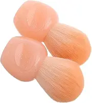 minkissy Compact Travel Makeup Brush Set Soft Nail Dust Brush Blush Loose Powder for Touchups
