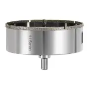 Diamond Hole Saw 4-17/32"(115mm) Tile Drilling Tool with Guiding Drill Bit