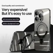 For iPhone 16 15 14 13 12 ProMax Magnetic Shockproof Phone Stand Ring Case Cover