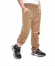 [HARGLESMAN] Boys Cargo Pants Kids' Casual Outdoor Quick Dry Waterproof Hiking Climbing Convertible Trousers