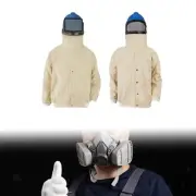 Sand Blasting Suit Jacket with Sandblast Helmet for Grinding Sandblasting
