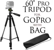 60" Portable Lightweight Handheld Tripod Stand for GoPro Hero 12 11 10 9 8 7 6 5