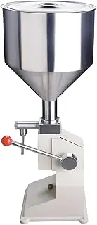 YUGXTH Paste Liquid Filling Machine, Manual Bottle Filler, Small Quantitative Dispenser, Stainless Steel Filler Machine, for Honey Oil Cosmetic Cream(1-20ml)