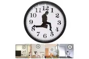 Walking Wall Clock Creative Mute Silent Clock Wall Art Suitable For Home Living Room Decor black
