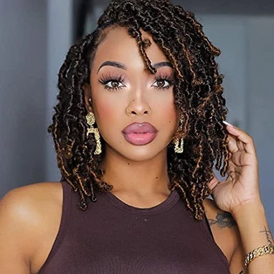 Butterfly Locs Crochet Hair - 12 inch 8 Pcs Pre 12 Inch (Pack of 8) T30