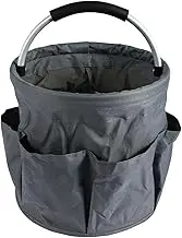 Multifunctional Storage Bag, Car Cleaning Organizer, Garden Bucket Organizer, Storage Basket, Tool Basket for Outdoor Indoor (Dark Gray)