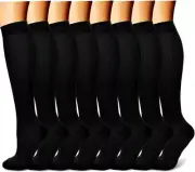 CHARMKING Compression Socks for Women & Men Circulation (8 Pairs) 15-20 Mmhg Is