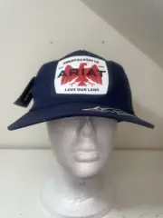 Ariat Hat Eagle Patch Cap Mens Navy Blue Snap Back Love Our Land Adjustable