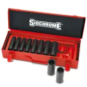 Sidchrome 10pce 1/2" Drive Metric Long Impact Socket Set 10mm-24mm TorquePlus