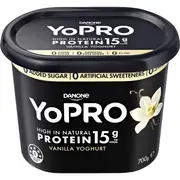 YoPRO Danone High Protein Yoghurt No Added Sugar Vanilla 700g