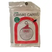Leisure Arts Canvas Capers #427 Shimmer-Ring Santa Claus 5" Diameter Plastic Can