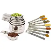 Simply Gourmet Measuring Cups and Spoons Set - Stainless Steel Measuring Cups...