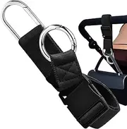 ZINMARK Add a Bag Elastic Luggage Strap Jacket Gripper with 2 Metal Hooks Carry-on Baggage Suitcase Straps Belts Travel Accessories,Black