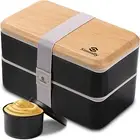 Bento Box Adult Lunch Box - Leakproof Insulated Portable Food Cooler Container