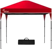 Red Track 3x3m Ultra Compact Folding Gazebo, Carry Bag, Portable Outdoor Popup Marquee for Camping Beach, Red