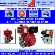 Millers Falls TWM 4HP (190cc) Diesel Engine 19mm Horizontal Shaft Key Start