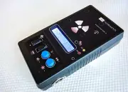 Black color geiger counter dosimeter w SBT10A, USB iR Arduino IDE compat